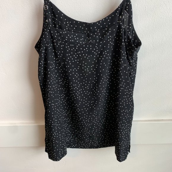 Madewell Black & White Dot Scatter Silk Inset Cami - Picture 10 of 10